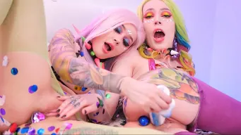 Purple Bitch in 'Sex Lesbian Party With Purple Bitch'